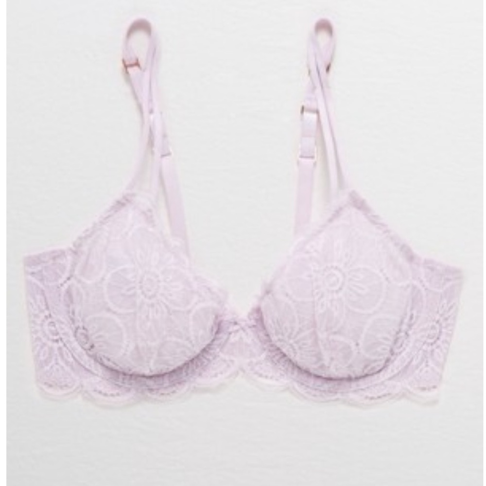 AERIE REAL POWER PLUNGE UNLINED BRA